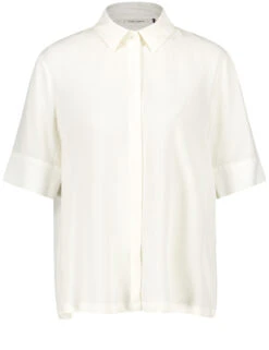 Gerry Weber Halbarmbluse Aus Viscose Crepe Mit Verdeckter Knopfleiste -Gerry Stil Geschaft halbarmbluse aus viscose crepe mit verdeckter knopfleiste 02