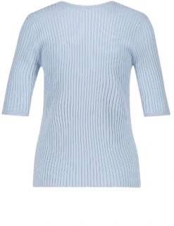 Gerry Weber Halbarmshirt Mit Rippstrick-Struktur -Gerry Stil Geschaft halbarmshirt mit rippstrick struktur 03