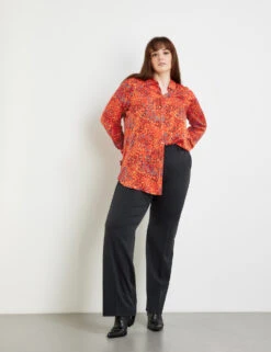 Hemdbluse Mit Allover-Print 11 Hemdbluse Mit Allover-Print -Gerry Stil Geschaft hemdbluse mit allover print 102