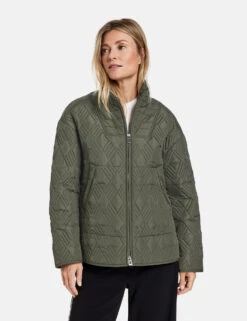 Gerry Weber Jacke Mit Steppmuster Und 2-Wege-Reißverschluss -Gerry Stil Geschaft jacke mit steppmuster und 2 wege reissverschluss 01