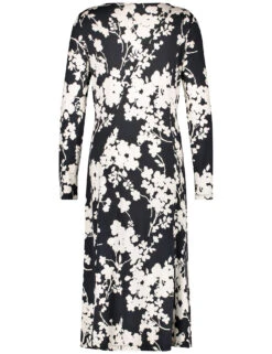 Taifun Jerseykleid Mit Knotendetail Und Schlitz -Gerry Stil Geschaft jerseykleid mit knotendetail und schlitz 03