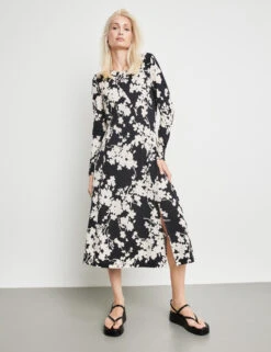 Taifun Jerseykleid Mit Knotendetail Und Schlitz