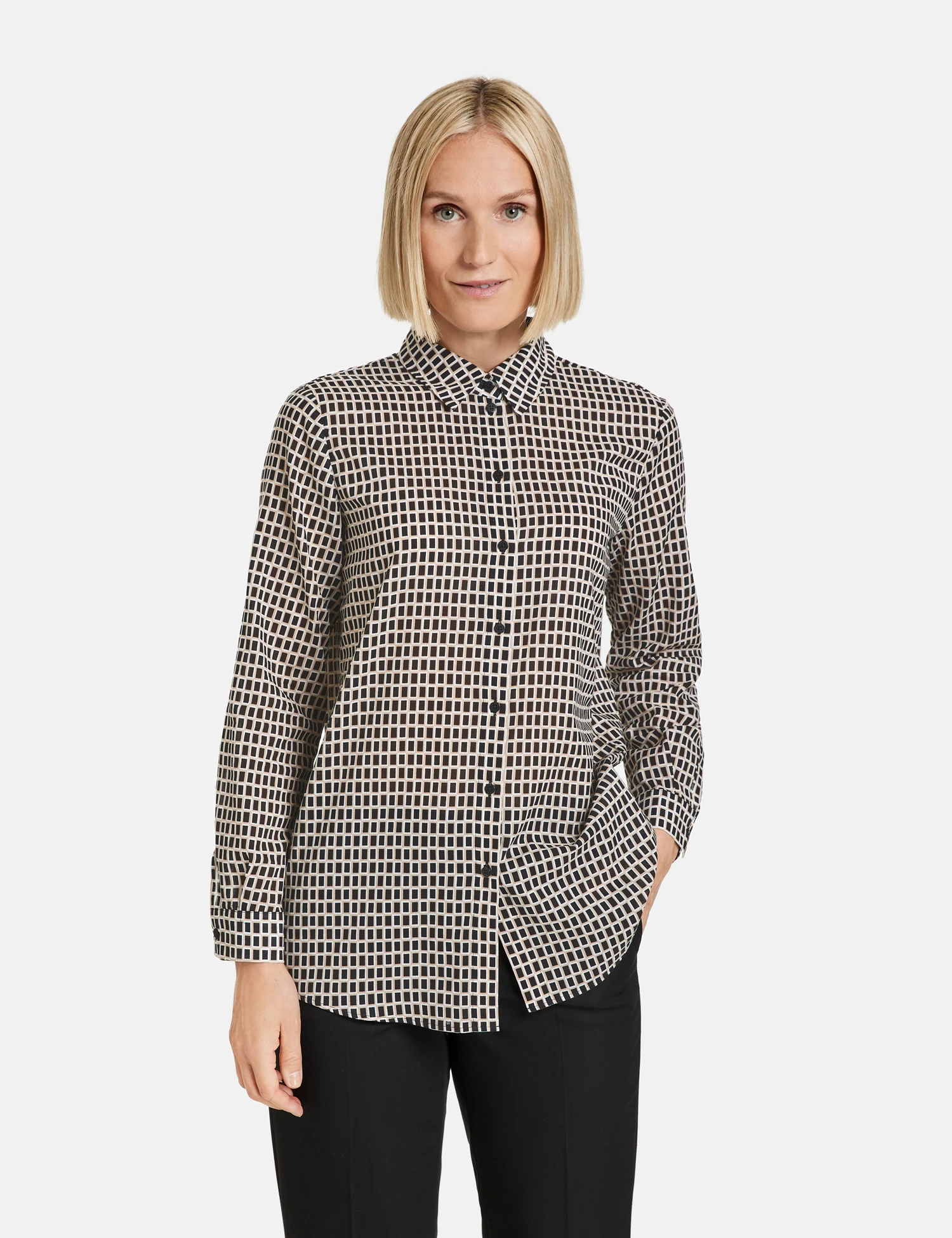 Gerry Weber Karierte Baumwollbluse 7 Gerry Weber Karierte Baumwollbluse – Bild 7