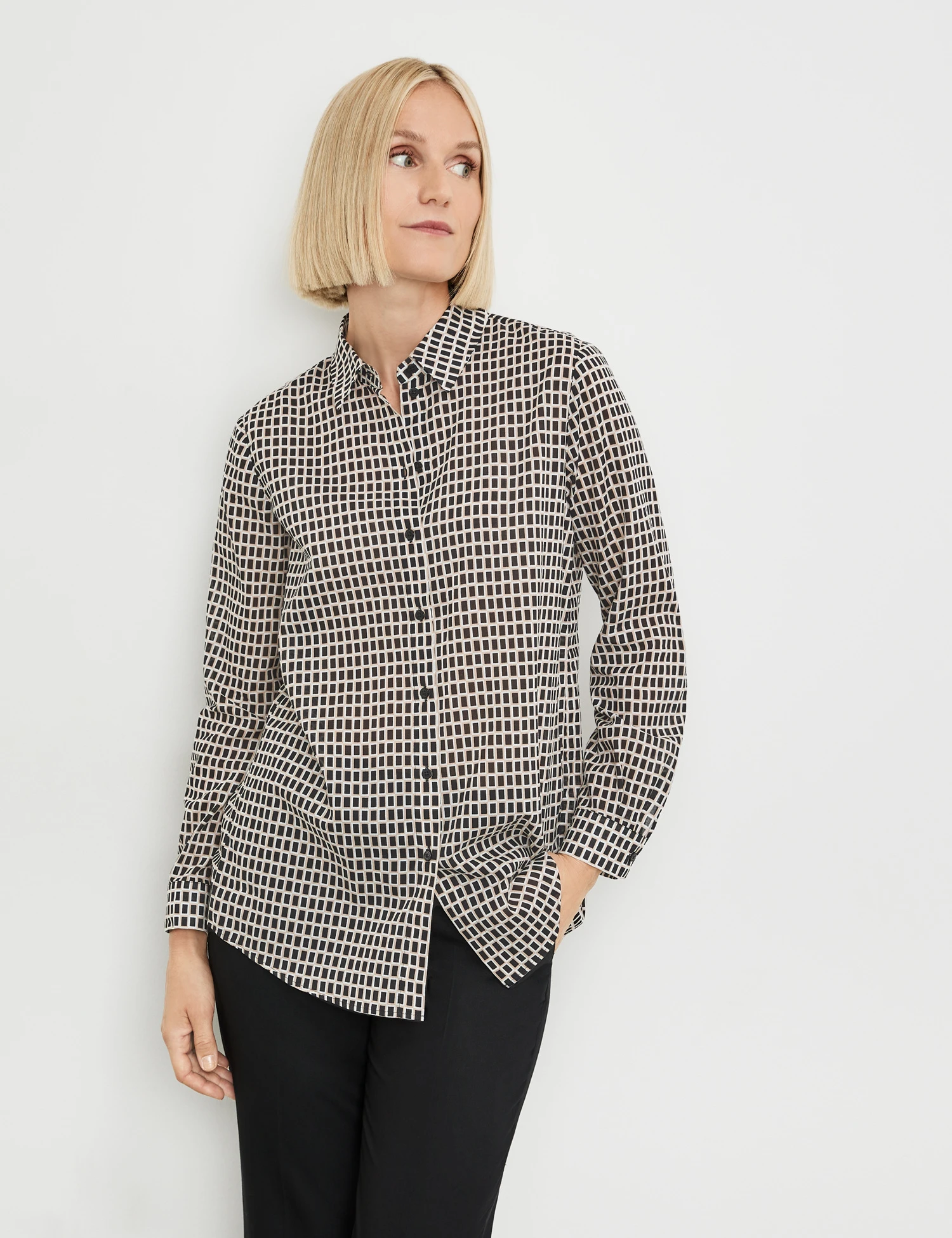 Gerry Weber Karierte Baumwollbluse 1 Gerry Weber Karierte Baumwollbluse