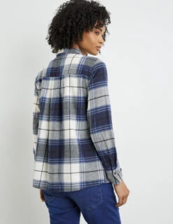 Taifun Karierte Hemdbluse Aus Baumwolle 10 Taifun Karierte Hemdbluse Aus Baumwolle -Gerry Stil Geschaft karierte hemdbluse aus baumwolle 104