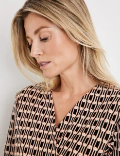 Gerry Weber Kleid Mit Wickeloptik Und Kettendessin -Gerry Stil Geschaft kleid mit wickeloptik und kettendessin 100