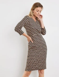 Gerry Weber Kleid Mit Wickeloptik Und Kettendessin -Gerry Stil Geschaft kleid mit wickeloptik und kettendessin 102