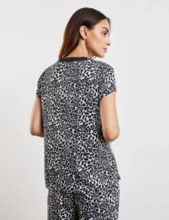 Taifun Kurzarmbluse Mit V-Ausschnitt 12 Taifun Kurzarmbluse Mit V-Ausschnitt -Gerry Stil Geschaft kurzarmbluse mit v ausschnitt 104