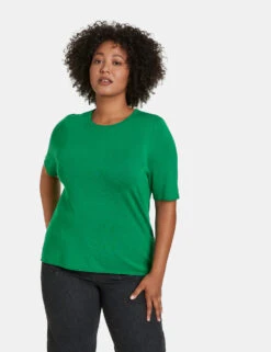 Kurzarmpullover Aus Feinstrick -Gerry Stil Geschaft kurzarmpullover aus feinstrick 01