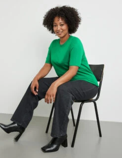 Kurzarmpullover Aus Feinstrick -Gerry Stil Geschaft kurzarmpullover aus feinstrick 102