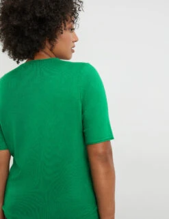 Kurzarmpullover Aus Feinstrick -Gerry Stil Geschaft kurzarmpullover aus feinstrick 104