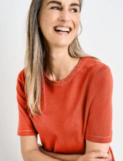 Gerry Weber Kurzarmpullover Mit Lurex-Details 10 Gerry Weber Kurzarmpullover Mit Lurex-Details -Gerry Stil Geschaft kurzarmpullover mit lurex details 100