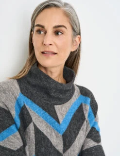 Gerry Weber Kurzarmpullover Mit Wollanteil -Gerry Stil Geschaft kurzarmpullover mit wollanteil 100