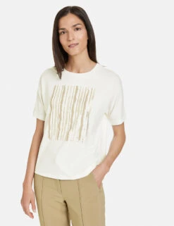 Gerry Weber Kurzarmshirt Mit Paillettendekor 13 Gerry Weber Kurzarmshirt Mit Paillettendekor -Gerry Stil Geschaft kurzarmshirt mit paillettendekor 01