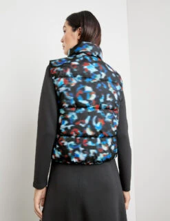 Taifun Kurze Steppweste Mit Stehkragen -Gerry Stil Geschaft kurze steppweste mit stehkragen 104