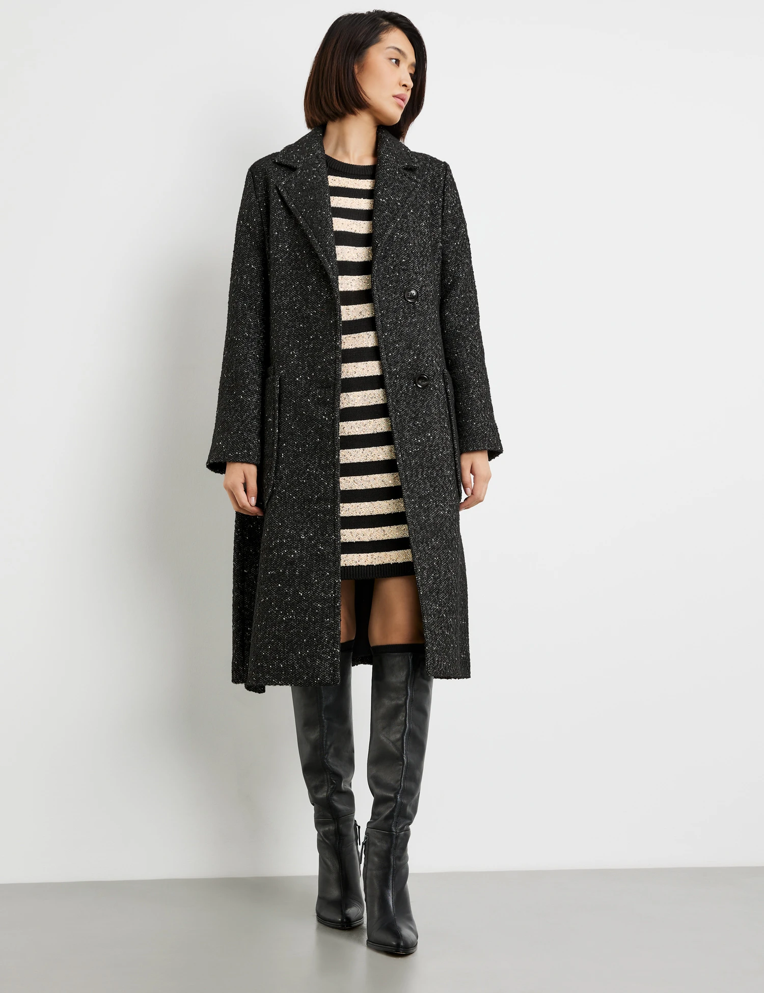 Taifun Kurzmantel Mit Bindegürtel 1 Taifun Kurzmantel Mit Bindegürtel