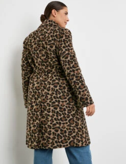 Kurzmantel Mit Leo-Dessin -Gerry Stil Geschaft kurzmantel mit leo dessin 102