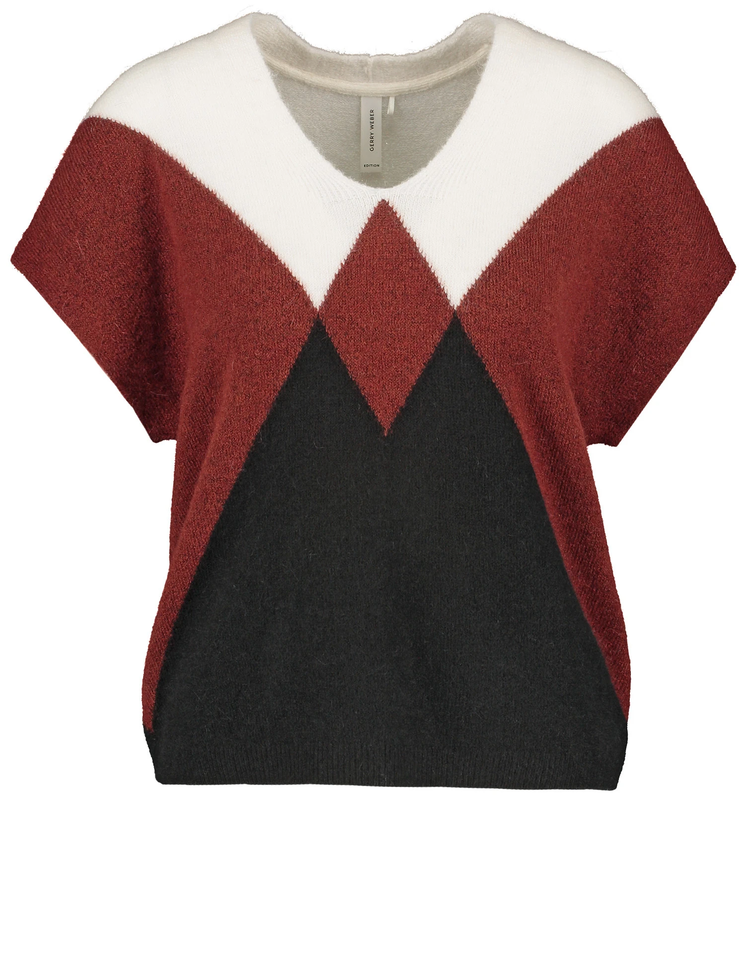 Gerry Weber Kuscheliger Kurzarmpullover Mit Grafischem Muster 2 Gerry Weber Kuscheliger Kurzarmpullover Mit Grafischem Muster – Bild 2