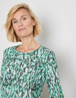 Gerry Weber Langarmshirt Mit Ausbrenner-Qualität -Gerry Stil Geschaft langarmshirt mit ausbrenner qualitaet 100