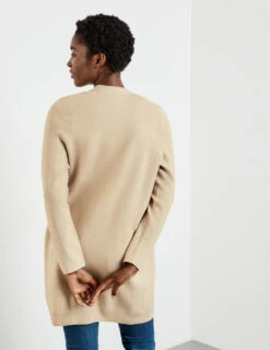 Gerry Weber Lange Strickjacke Mit Ärmeln Aus Rippstrick -Gerry Stil Geschaft lange strickjacke mit aermeln aus rippstrick 104