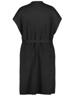 Lange Strickweste Mit Bindegürtel -Gerry Stil Geschaft lange strickweste mit bindeguertel 03