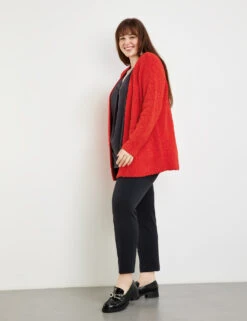 Langer Cardigan Aus Kuscheligem Strick -Gerry Stil Geschaft langer cardigan aus kuscheligem strick 102