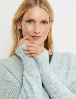 Gerry Weber Langer Cardigan Mit Wollanteil -Gerry Stil Geschaft langer cardigan mit wollanteil 100