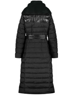 Gerry Weber Langer Wattierter Mantel Mit Seitenzippern -Gerry Stil Geschaft langer wattierter mantel mit seitenzippern 03