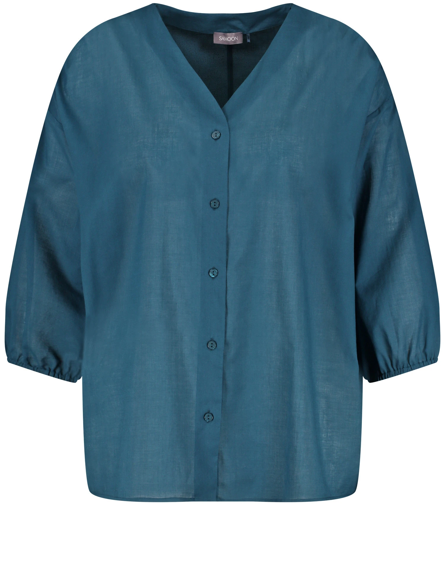 Leichte Baumwollbluse Mit 3/4 Ärmeln 2 Leichte Baumwollbluse Mit 3/4 Ärmeln – Bild 2