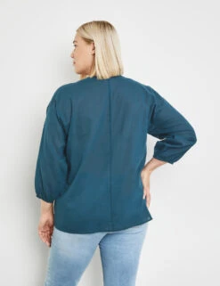 Leichte Baumwollbluse Mit 3/4 Ärmeln 12 Leichte Baumwollbluse Mit 3/4 Ärmeln -Gerry Stil Geschaft leichte baumwollbluse mit 34 aermeln 104