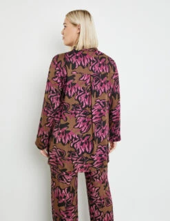 Longbluse Mit Floralprint -Gerry Stil Geschaft longbluse mit floralprint 104