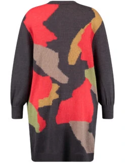 Longjacke Aus Intarsien-Strick -Gerry Stil Geschaft longjacke aus intarsien strick 03