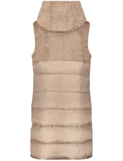 Gerry Weber Longweste Mit Kapuze Und Material-Patch -Gerry Stil Geschaft longweste mit kapuze und material patch 03