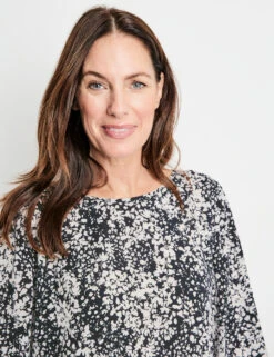 Gerry Weber Luftige 3/4 Arm Bluse -Gerry Stil Geschaft luftige 34 arm bluse 100