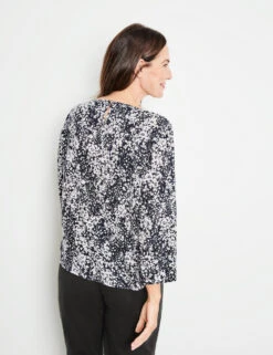 Gerry Weber Luftige 3/4 Arm Bluse -Gerry Stil Geschaft luftige 34 arm bluse 104