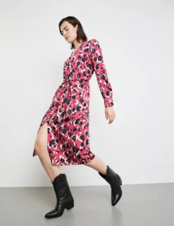 Taifun Midikleid Mit Bindegürtel -Gerry Stil Geschaft midikleid mit bindeguertel 102