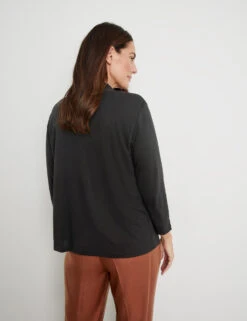 Gerry Weber Offene Shirtjacke Mit Breiter Ausschnittblende -Gerry Stil Geschaft offene shirtjacke mit breiter ausschnittblende 104