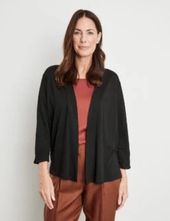 Gerry Weber Offene Shirtjacke Mit Breiter Ausschnittblende