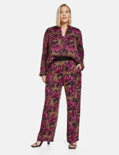 Palazzohose Mit Floralprint Carlotta -Gerry Stil Geschaft palazzohose mit floralprint carlotta 01