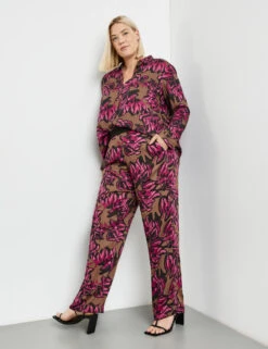 Palazzohose Mit Floralprint Carlotta -Gerry Stil Geschaft palazzohose mit floralprint carlotta 102