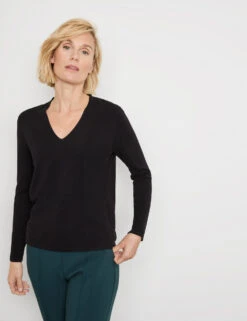 Gerry Weber Pullover Aus Feinstrick Mit V-Ausschnitt