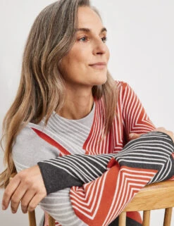 Gerry Weber Pullover In Jaquard-Optik Mit Grafischem Muster -Gerry Stil Geschaft pullover in jaquard optik mit grafischem muster 100