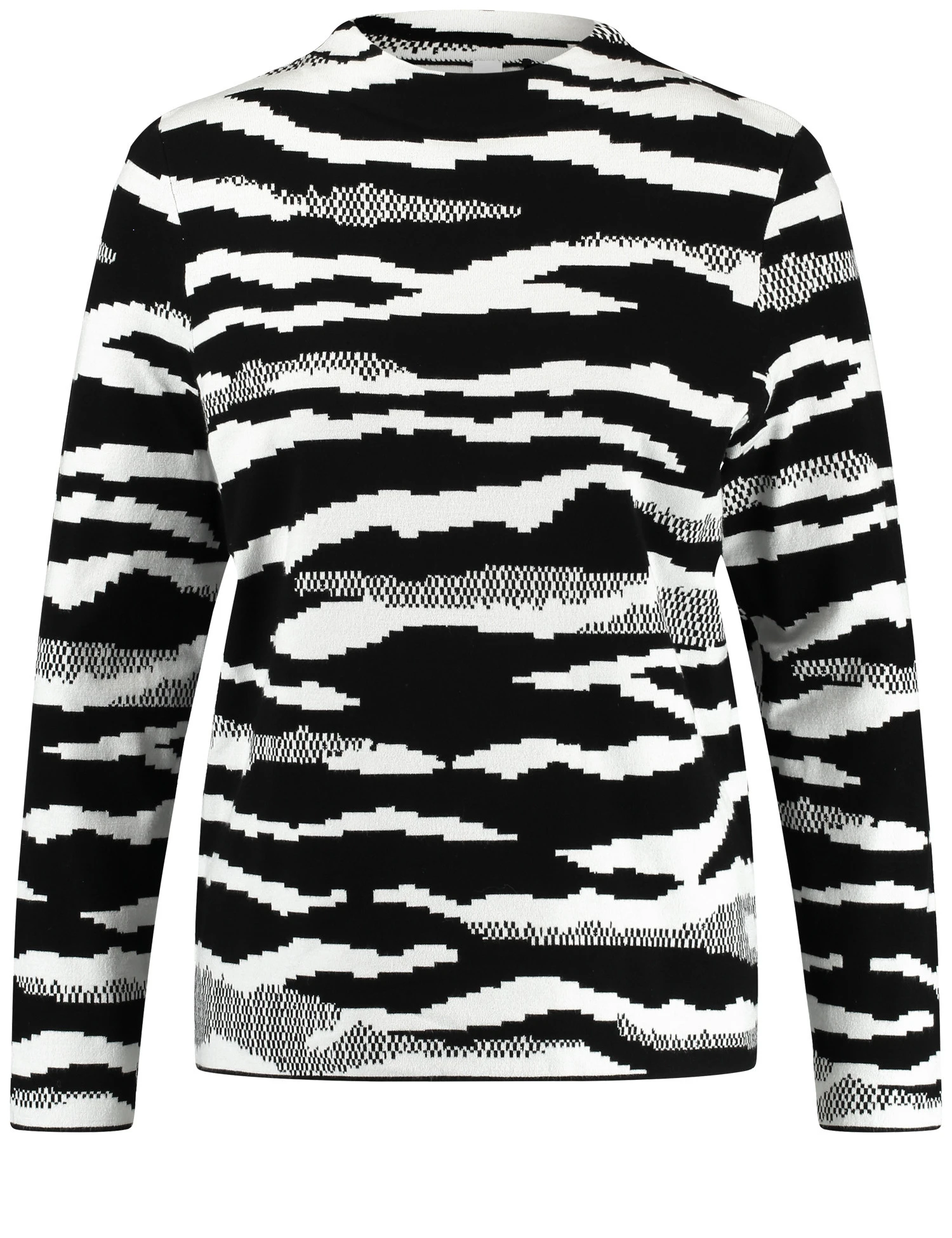 Gerry Weber Pullover In Jaquard-Strick Mit Kurzem Stehkragen 2 Gerry Weber Pullover In Jaquard-Strick Mit Kurzem Stehkragen – Bild 2