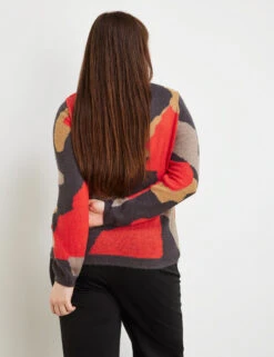 Pullover Mit Jacquardmuster -Gerry Stil Geschaft pullover mit jacquardmuster 104