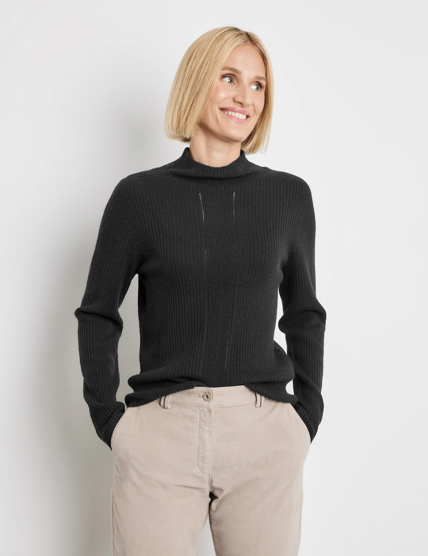 Gerry Weber Pullover Mit Kaschmiranteil Und Dekorativer Teilungsnaht 1 Gerry Weber Pullover Mit Kaschmiranteil Und Dekorativer Teilungsnaht