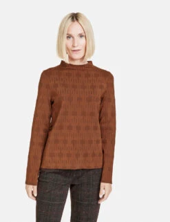 Gerry Weber Pullover Mit Kurzem Stehkragen Und Jacquard-Muster 13 Gerry Weber Pullover Mit Kurzem Stehkragen Und Jacquard-Muster -Gerry Stil Geschaft pullover mit kurzem stehkragen und jacquard muster 01