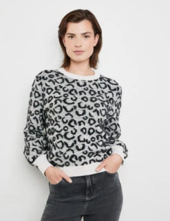 Taifun Pullover Mit Leo-Dessin