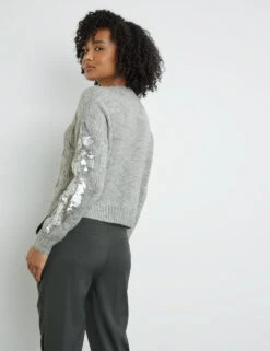 Taifun Pullover Mit Pailletten-Zier -Gerry Stil Geschaft pullover mit pailletten zier 104