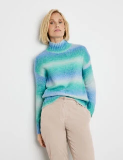 Gerry Weber Pullover Mit Stehkragen Und Wollanteil