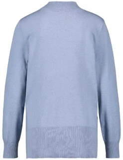 Gerry Weber Pullover Mit Strick-Mix Und Verlängertem Rückenteil -Gerry Stil Geschaft pullover mit strick mix und verlaengertem rueckenteil 03